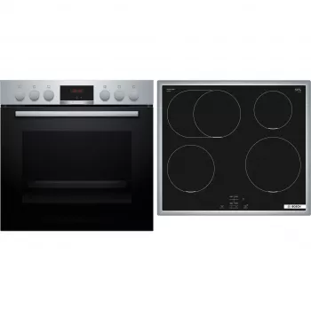 Bosch HND415LS62 įmontuojama orkaitė ir keraminė kaitlentė, 71 l, 7 funkcijos, nerūdijantis plienas