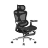 SIHOO DORO C300 Pro ergonominė biuro kėdė su atraminėmis kojoms, juoda