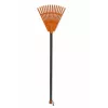 HORTUS mažos rankinės grėblės su rankena, oranžinės, 20 cm galvutė, 14 dantukų