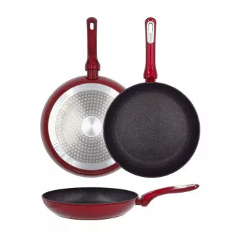 NEWILL Cosmo keptuvė Ø26 cm indukcinė raudona su apsauga nuo purslų