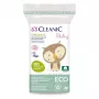 Cleanic Baby Eco vatos diskeliai kūdikiams, 60 vnt., natūrali medvilnė, hipoalerginiai