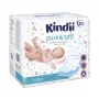 Kindii Pure & Soft vienkartiniai pervystymo kilimėliai 60x60 cm, 10 vnt., balti