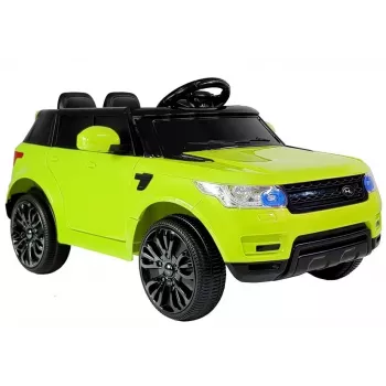 PETMEX HL1638 žalias elektrinis vaikiškas automobilis su LED apšvietimu, MP3 grotuvu ir nuotolinio valdymo pulteliu