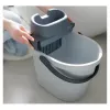 ECO EGO ovali 10 L kibiras su plokščiu mygtuku išgręžimo sistema, pilkas/žalias, polipropilenas