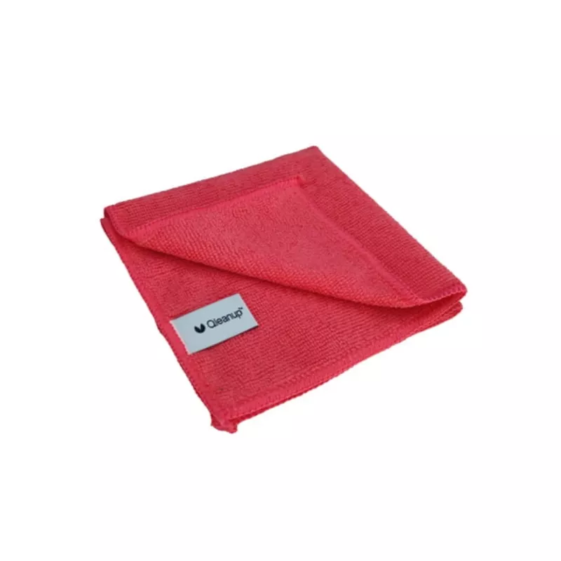 QLEANUP mikropluošto šluostės 250gsm 30x30 cm, 10 vnt., raudonos