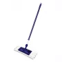 YORK Smart plokščioji šluostė su šepečiu 45x15 cm, teleskopinis kotas 74-130 cm, mikropluoštas, pilka/mėlyna