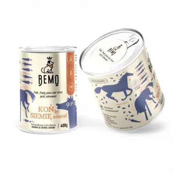 BEMO Horse Monoprotein šlapias pašaras šunims – 400g skardinė