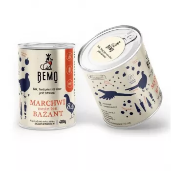 BEMO Marchwi mnie ten Bażant Mono - šlapias pašaras šunims - 400g