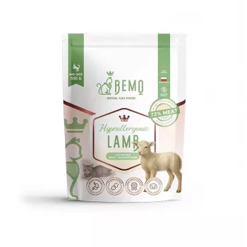 BEMO Cat Hypoallergenic Lamb - sausa katėms skirta ėdalas - 500g