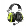 3M Peltor WS Alert X MRX21A3WS7 Bluetooth ausinės su FM radiju, lankelis, SNR 31 dB, juodos/geltonos
