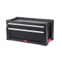 KETER DIY įrankių dėžė su 2 stalčiais, 56,2 x 28,9 x 26,2 cm, juoda/raudona