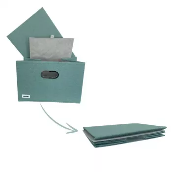 ORDINETT Box M 28,5x25,5x20,5cm mėtų spalvos daiktadėžė