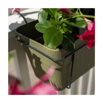 STEFANPLAST balkono rinkinys su automatine laistymo sistema ir metaliniu laikikliu 50x18x17 cm, žalias