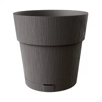 STEFANPLAST Ethica gėlių vazonas su padėklu Ø40x39cm, pilkas