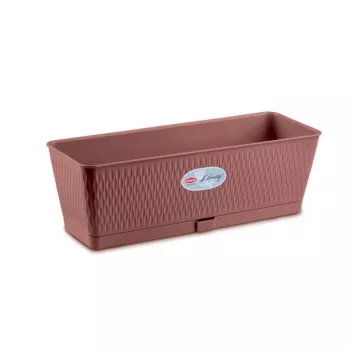 STEFANPLAST gėlių dėžė Liberty 50x18x16cm ruda