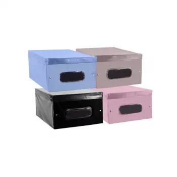 ORDINETT Cloe vinilo dėžė 50x38x24 cm PVC įvairių spalvų