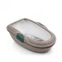 STEFANPLAST Furba Chic katės tualetas 59x39x22 cm, šviesiai pilkas/žalias