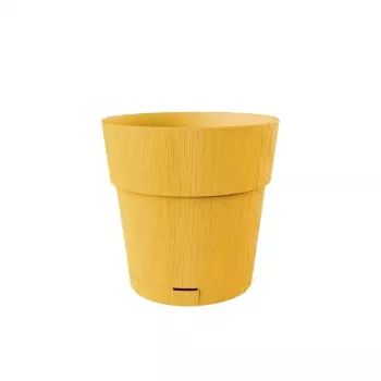 STEFANPLAST Ethica gėlių vazonas su padėklu Ø20x19cm garstyčių geltonumo