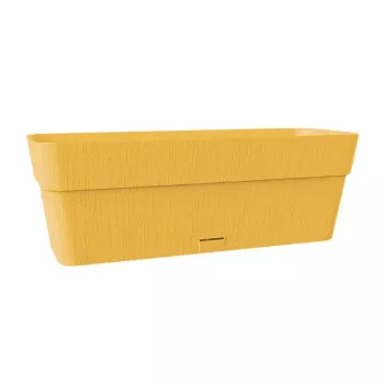 STEFANPLAST Ethica gėlių dėžė su padėklu 50x18x17 cm Garstyčių geltonumo