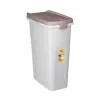 STEFANPLAST augintinių maisto laikymo konteineris su ratukais 40L 15kg baltas/šviesiai pilkas