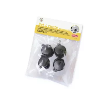 STEFANPLAST 4 sukamųjų ratukų rinkinys Gulliver 1/2/3 gyvūnų vežimėliams - juodas