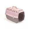 STEFANPLAST Horizon 1 transportavimo narvas su metalinėmis durimis 48x32x30cm rožinis/pilkas