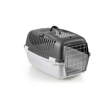 STEFANPLAST Transportavimo narvas Gulliver 3 Top Free su metalinėmis durelėmis 61x40x38cm Tamsiai pilka/Šviesiai pilka