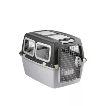 STEFANPLAST Gulliver 5 Plus transportavimo narvas vidutiniams ir dideliems šunims, 81x61x60 cm, tamsiai pilka/šviesiai pilka