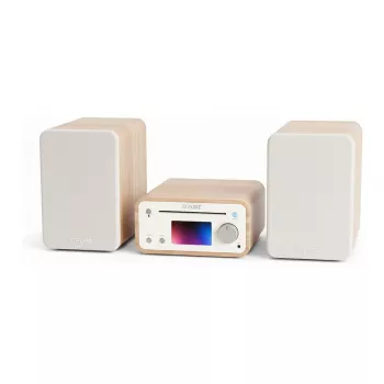 Pure Classic Stereo Mini Hi-Fi sistema DAB+/FM, Bluetooth, CD, USB balta/ąžuolas