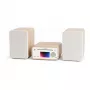 Pure Classic Stereo Mini Hi-Fi sistema DAB+/FM, Bluetooth, CD, USB balta/ąžuolas