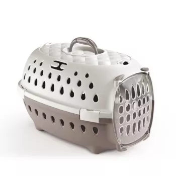 STEFANPLAST Travel Chic augintinio nešėjas 50x34,5x32 cm, baltas/šviesiai pilkas