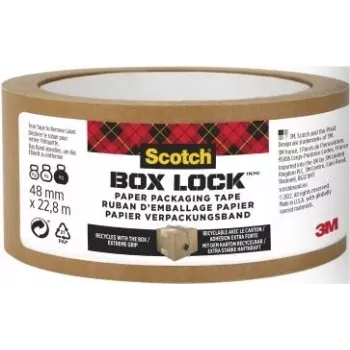 3M Scotch Box LockT popierinė pakavimo juosta 48mm x 22,8m ruda 7850-23-EF-8GC