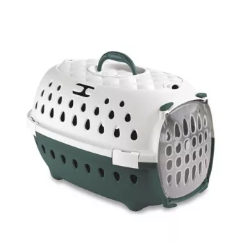 STEFANPLAST Travel Chic augintinių neštuvai 50x34,5x32 cm, balti/žali