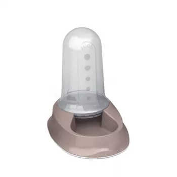 STEFANPLAST Chic 2L automatinis šėryklė ir girdykla, šviesiai pilka, 32 x 21 x 29 cm