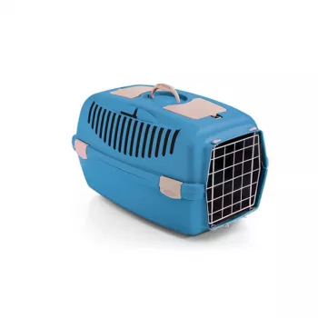 STEFANPLAST Gulliver 3 transportavimo narvas su metalinėmis durelėmis, 61x40x38cm, mėlynas