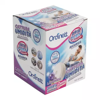 ORDINETT drėgmę sugeriančios papildymo tabletės 450g x 3 vnt., levandų kvapo