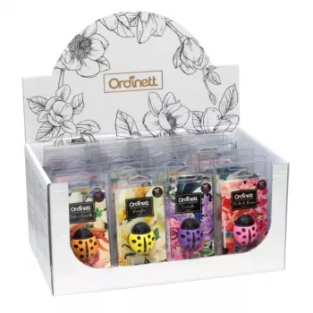ORDINETT Aromatizuotas pirkinių vežimėlio monetų laikiklis Ladybug Assorted