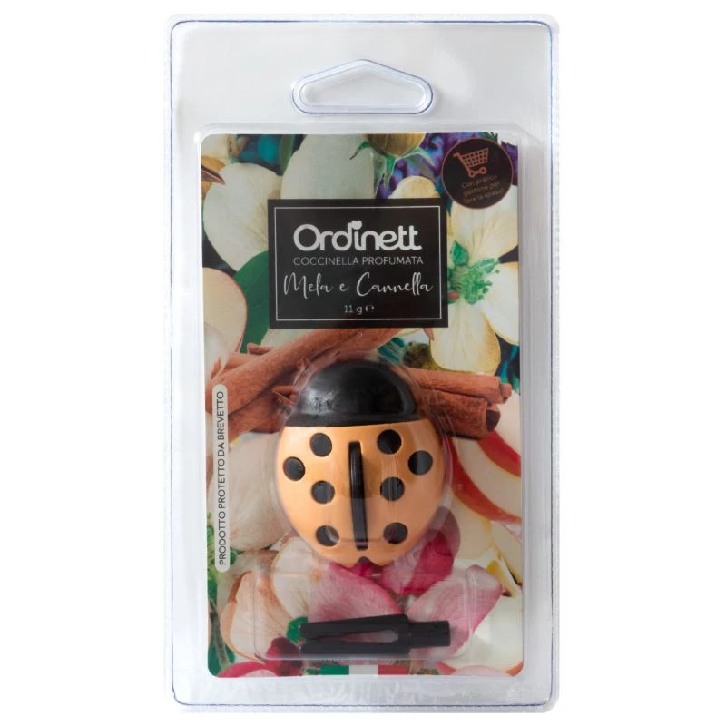 ORDINETT Aromatizuotas pirkinių vežimėlio monetų laikiklis Ladybug Assorted