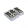 ORDINETT Top Class organiser set, 3 dalių, mažas, permatomas plastikinis stalčių organizatorius 30,5x10x7,5cm