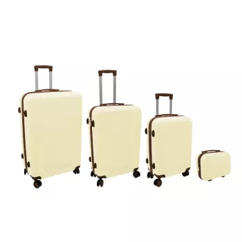 ORDINETT lagaminų rinkinys iš 4 dalių 98L + 60L + 43L + 15L, baltas
