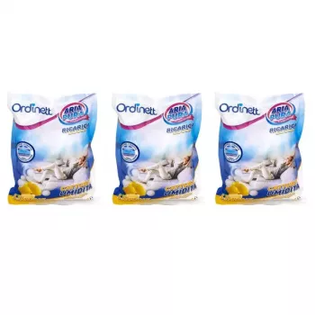 ORDINETT drėgmės absorberio papildymas 3 x 450g citrinų kvapo, skirtas Aero 360°