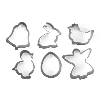 GUARDINI Velykiniai sausainių ir gingerbread formelių rinkinys, 6 vnt., 5-6x2 cm