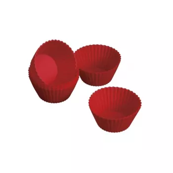 GUARDINI silikoninės keksiukų formelės 6 vnt. Juliette Ø 6,5 x 3 cm raudonos