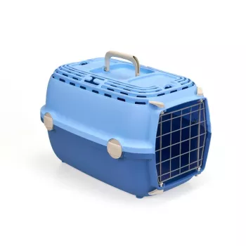 STEFANPLAST Transport Cage Horizon 1 su metalinėmis durimis 48x32x30 cm šviesiai mėlyna/mėlyna