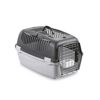 STEFANPLAST Gulliver 3 Delux Top Free gyvūnų pernešimo dėžė 61x40x38 cm tamsiai pilka/šviesiai pilka