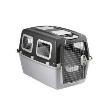 STEFANPLAST Gulliver 6 Plus didelių šunų transportavimo narvas 92x64x66 cm tamsiai pilkas/šviesiai pilkas