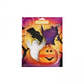 GUARDINI Halloween sausainių dėžutės, 4 vnt., 10 x 2 cm, apvalios skardos dėžutės
