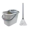 Sauber Oval Bucket 15L su stūmimo rankena ir mopu rinkinys