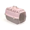 STEFANPLAST Horizon 1 transportavimo narvas su plastikinėmis durelėmis 48x32x30cm rožinis/pilkas