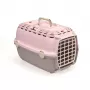 STEFANPLAST Horizon 1 transportavimo narvas su plastikinėmis durelėmis 48x32x30cm rožinis/pilkas